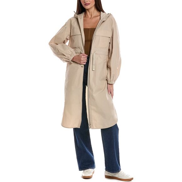 Moncler WomensPeronne Long Parka, Tan